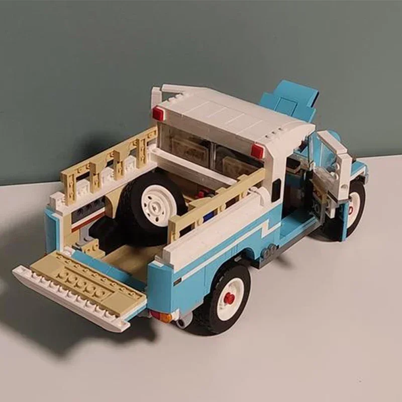 Cidade clássicos modelo de carro moc tijolos de construção land cruiser veículo tecnologia blocos modulares presente brinquedos natal diy conjuntos montagem