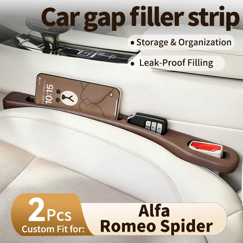 

Уплотнительная лента для автомобильных сидений Alfa Romeo Spider, набор из 2 штук, для заполнения зазоров в салоне, карман для хранения в щели, изготовленный на заказ