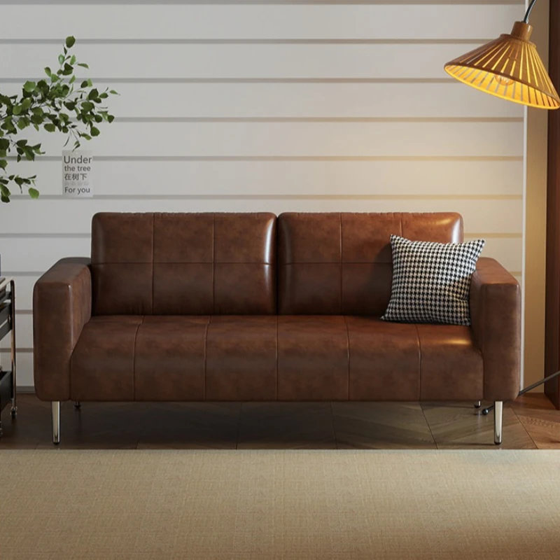 

Retro art office sofa minimalist light luxury business comfortable sofa Ergonomics reception poltrona confortável furniture