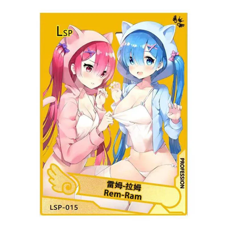 Re:life In A Different World From Zero Anime Characters Rem Ram Diy Homemade Metal Collection Card Christmas Birthday Gift Toys