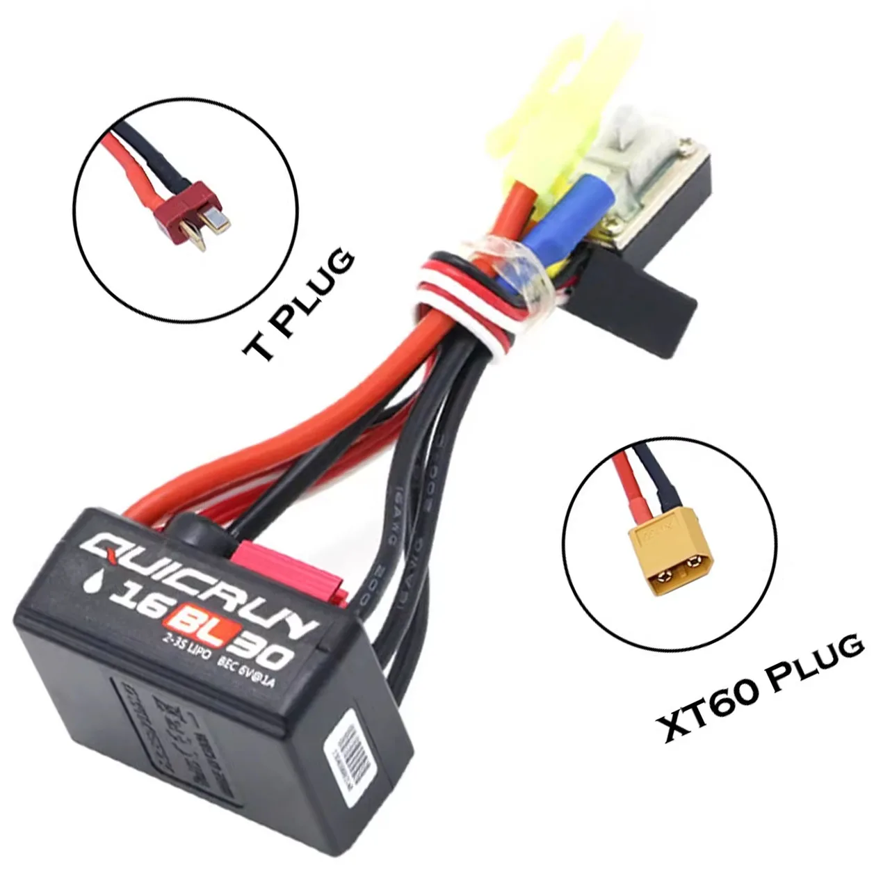 HobbyOOQuicRun WP-16BL30 Brushless ESC 30A Brushless Vitesse Contrôleur Pour 1/16 RC Voiture