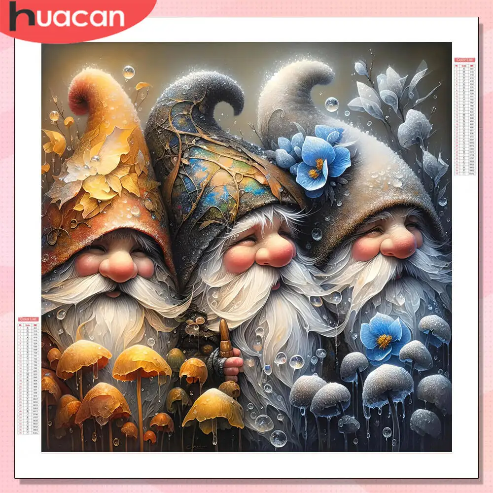 HUACAN 5D Diy Diamant Malerei Kobold Zwerg Cartoon Voller Bohrer Wohnkultur Diamant Mosaik Strass Bilder