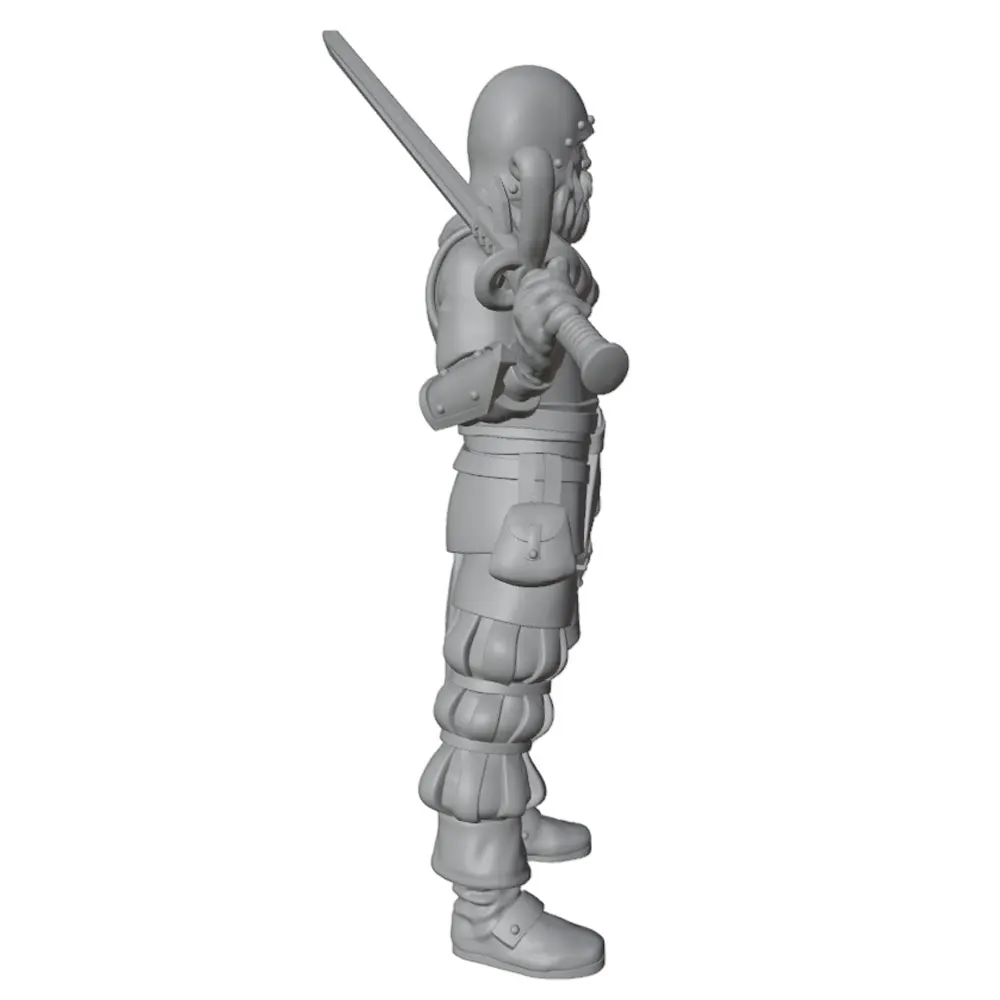 Figura guerrero medieval resina sin pintar para juegos rol coleccionismo