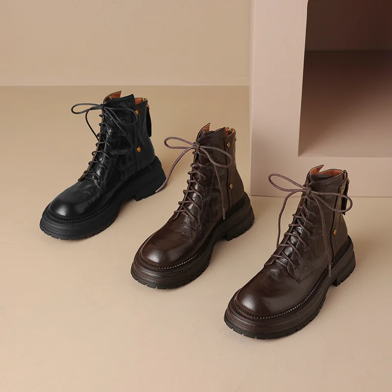 

Женские короткие сапоги, весна-осень 2021, одинарные сапоги в британском стиле, короткие женские сапоги на толстой подошве с плюшевыми сапогами