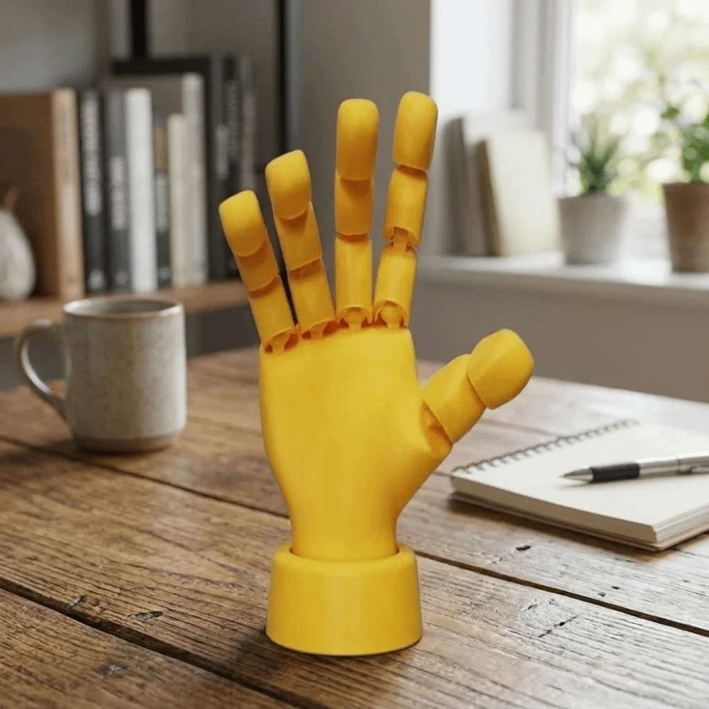 Adjustable Joint 3D Printed Hand Model Unique Novelty Movable Joint Hand Plastic Flexible Finger Decoration Office Desk Decor