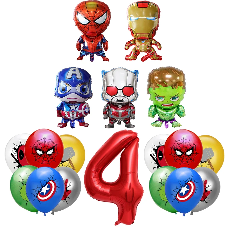 The Avengers Birthday Party Decoration Superhero Theme Tableware Cup Plate Spiderman Iron Balloon Supplies Baby Shower Boy Favor