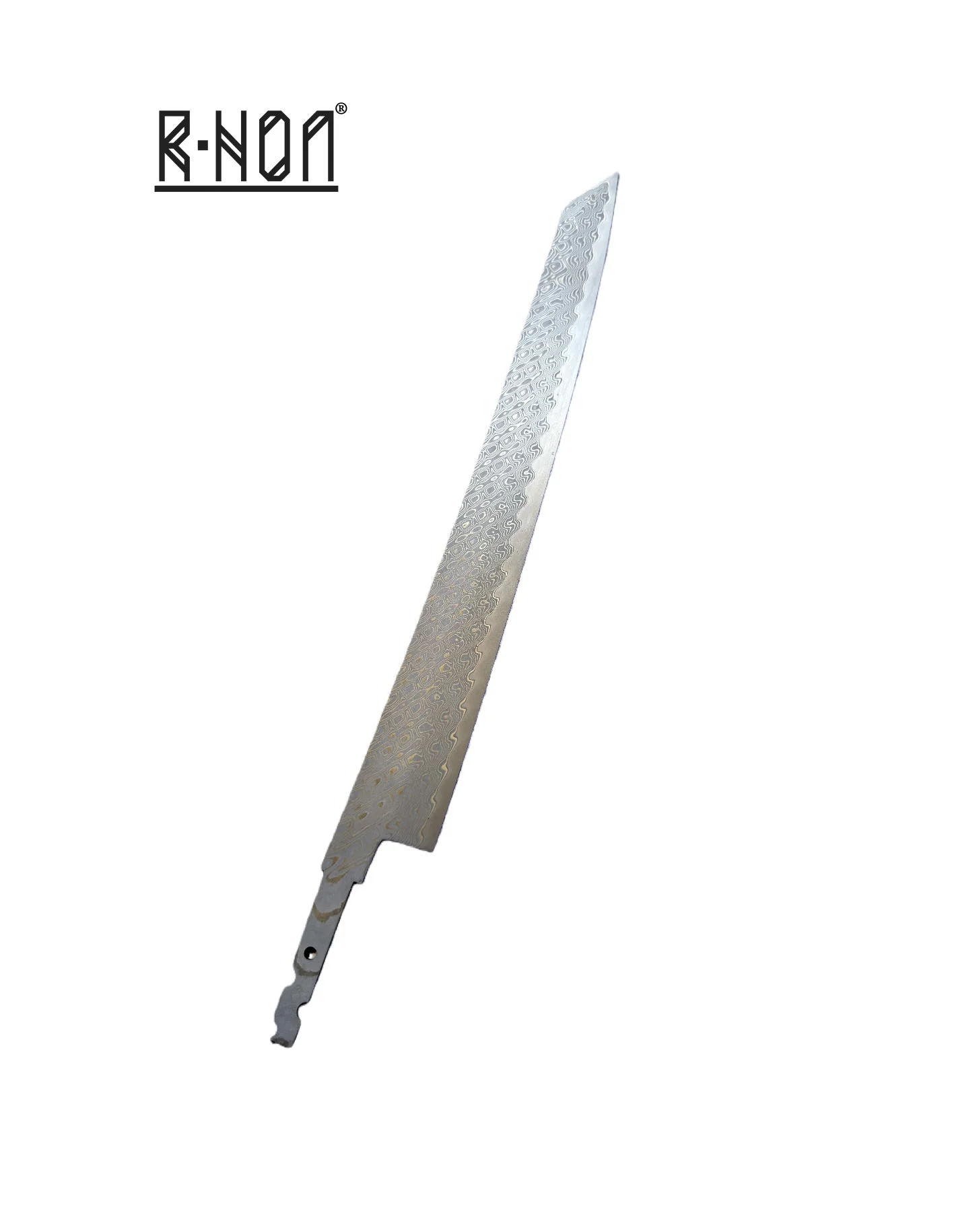 RHON Kiritsuke Knife Blade DIY Damascus Steel Japanese Chef's Kitchen Salmon Fish Sashimi Sushi Slicing Net Knives Without Handl