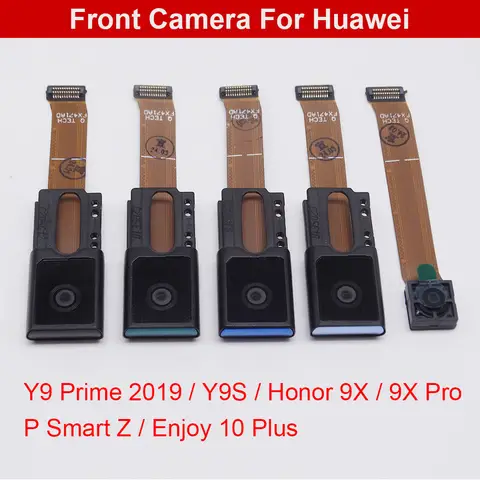 Dla Huawei Y9S Front Camera Y9 Prime 2019 Honor 9X Pro P Smart Z Enjoy 10 Plus Frontal Main Facing Small Camera Module Frame