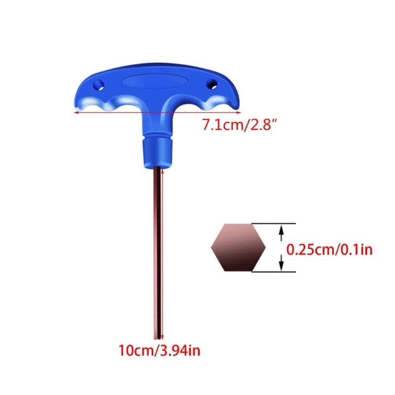 Small T Handle Allen Wrench Long Handle Key Wrench 2.5 4 5 6