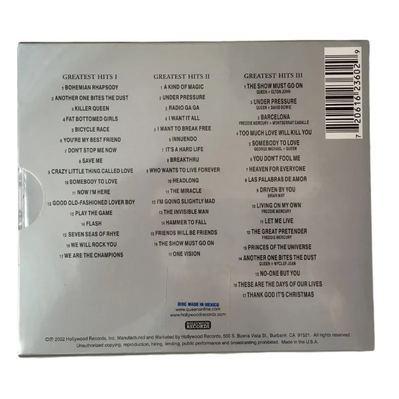 Legendarny brytyjski zespół rockowy, 3 płyty CD z muzyką, album Greatest Hits, płytka rockowa na CD