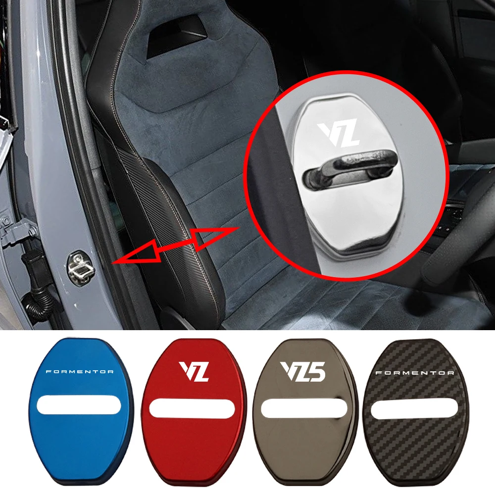 4PCS Car Door Lock Cover for Cupra Formentor VZ5 VZ2 VZ3 VZe EHYBRID Tribe Edition 2020 2021 2022 2023 2024 2025 Car Accessories