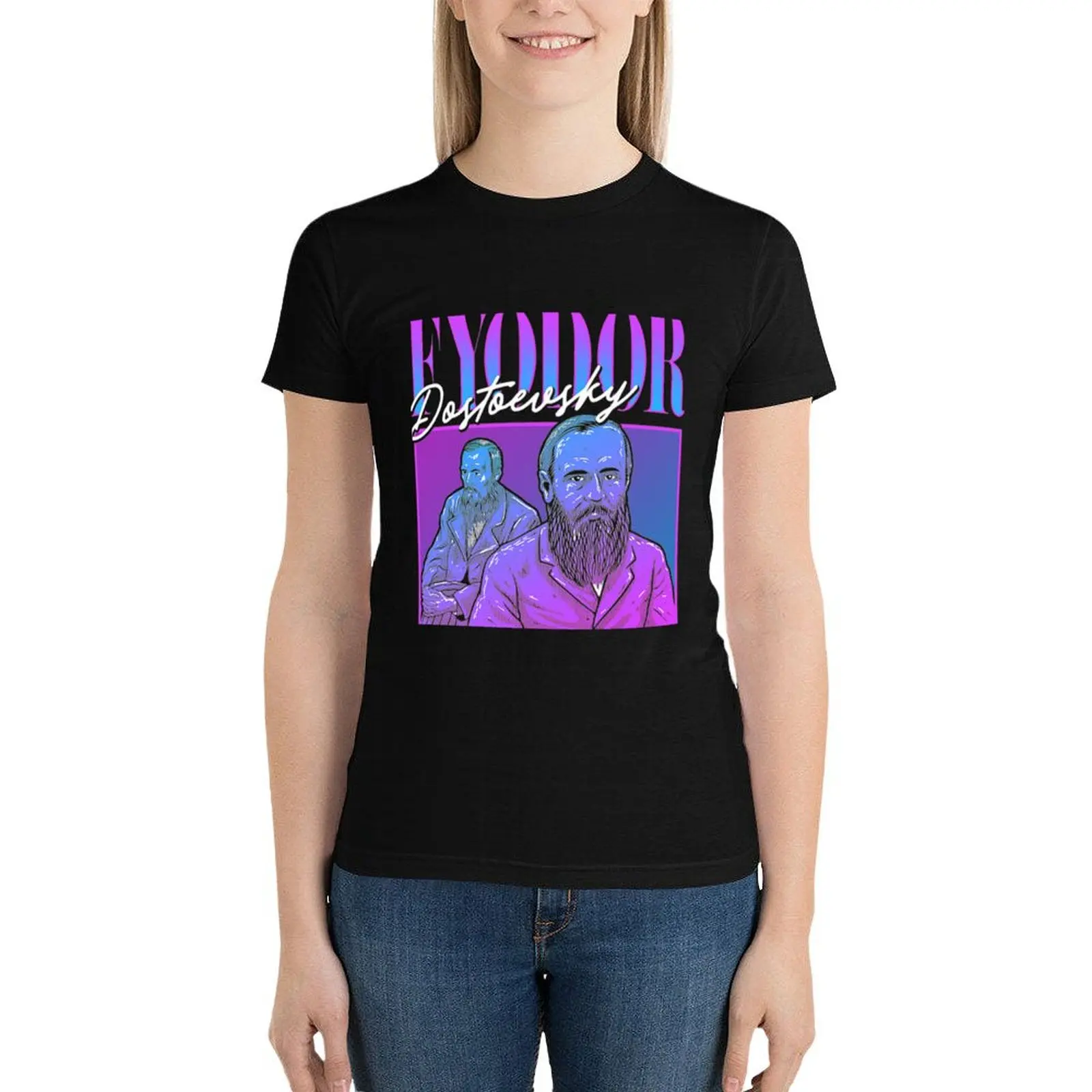 

Dostoevsky T-Shirt summer tops kawaii clothes funny t shirts for Women