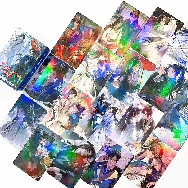 50 Sheet/Set Husky And His White Cat Shi Zun Laser LOMO Card Mo Ran, Chu Wanning Figure HD Photocard Cosplay Gift