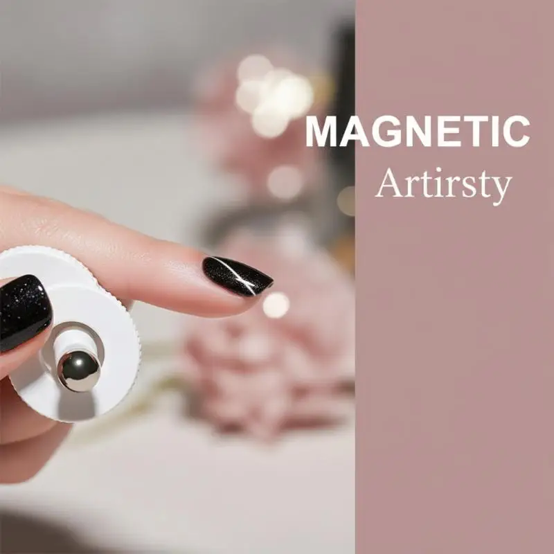 Rotating Cat Eye Nail Magnet Multifunctional Wide Light Glass Bead Effect Professional Nail Accessory for Nail Tech Use
