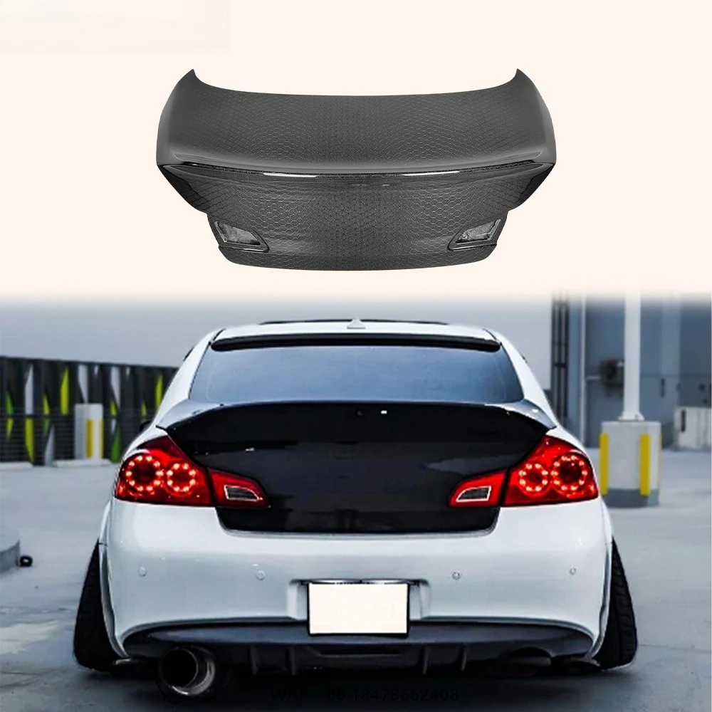 

For Infiniti G37 Q40 (Sedan Only) Honeycomb Carbon HT Rear Trunk (W/ Hole)