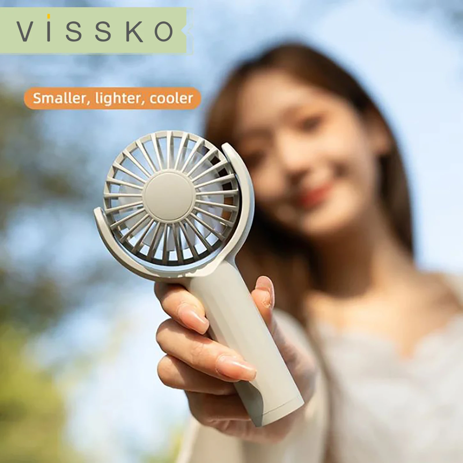 

Vissko Handheld Mini Fan Portable USB Charging Convenient Creative Small Fans Pocket Hand-held Fan Wedding Gift