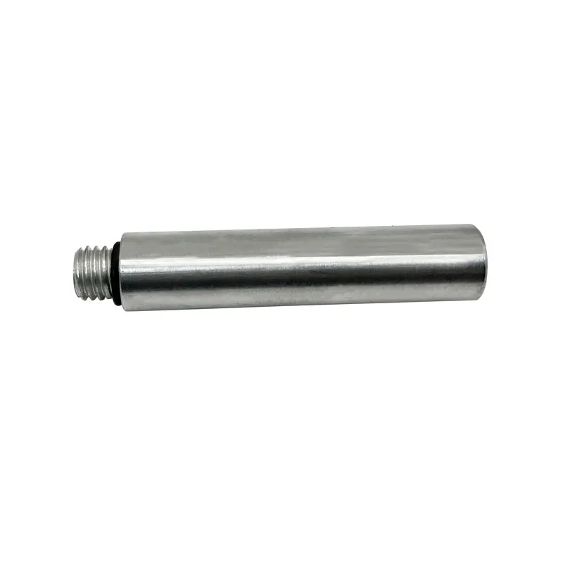 10cm Extend Section Mini Pole for Prism GPS Aluminum Silver Color 5/8x11 Thread Extension Rod