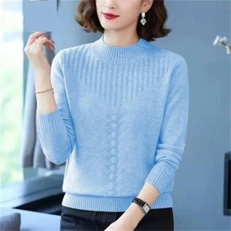 Autumn Winter Women Sweaters Casual Long Sleeve Knitted O Neck Pullover Sweater Femme Basic Solid Jersey Tops Fashion Clothes