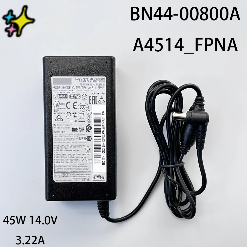 BN44-00800A a4514 _ fpna 45W 14.0V 3.22a Adapter AC ładowarka sieciowa jest dla BN4400800A A4514FPNA LU28E590DS/ZA LC27F591FD LU28E590DS