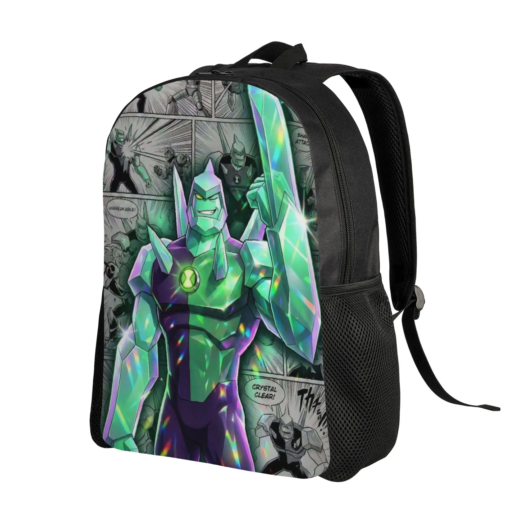 Back to school season Kawaii Diamondhead Ben10 Crystal Alien Bookbag  For Men Women Backpack