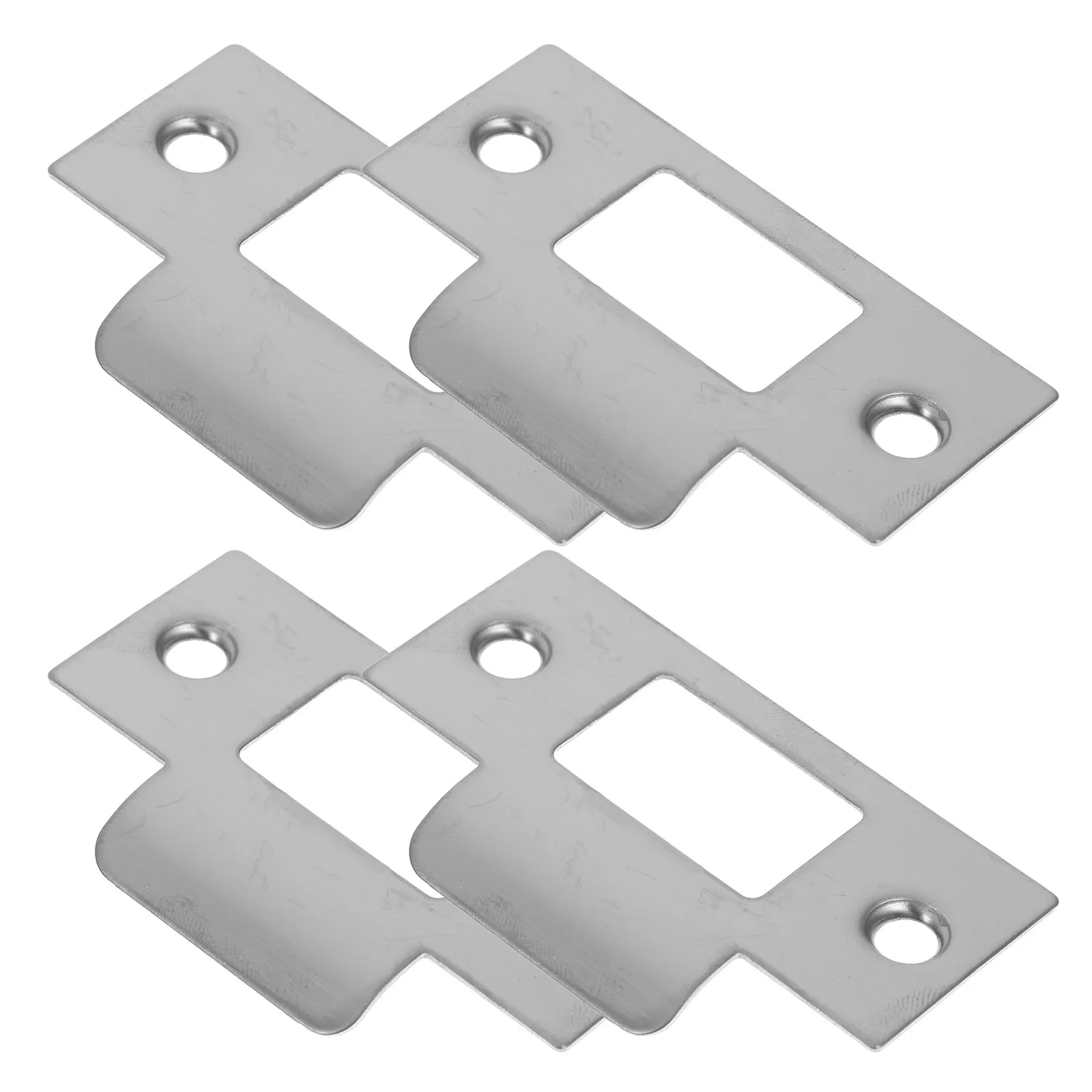 

4pcs Stainless Steel Strike Plate For Home Security Deadbolt Installation Kit Door Reinforcement Plate Front Door Protection
