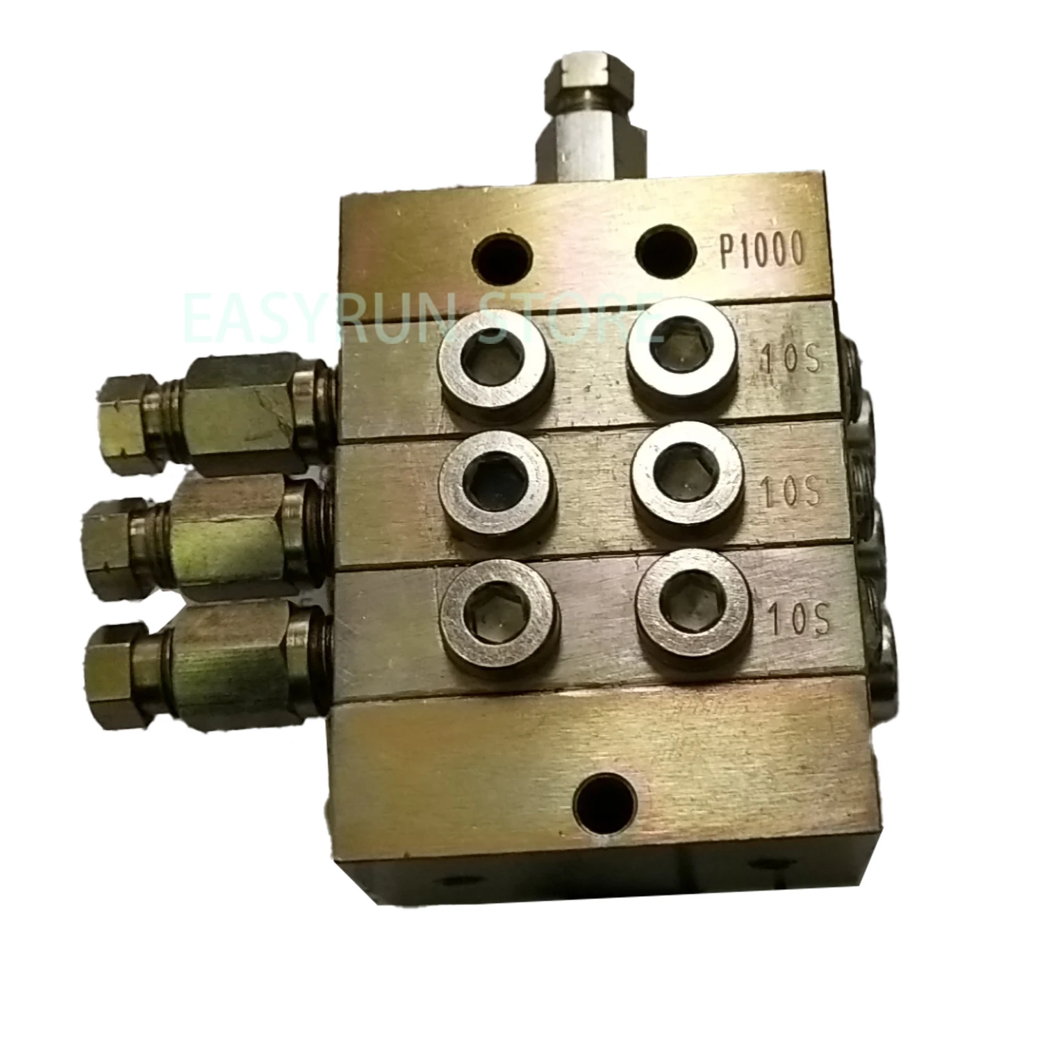 Progressive Feeder Block Lubrication Grease Distributor Resistance Separator Valve 0.16cc/cyc 3 Outlet JPQ-P1000
