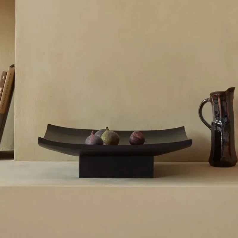 Resin Retro Style Household Fruit Plates Luxury Living Room Coffee Table Snack Plates Desktop Ornament Classical Room Decoration
