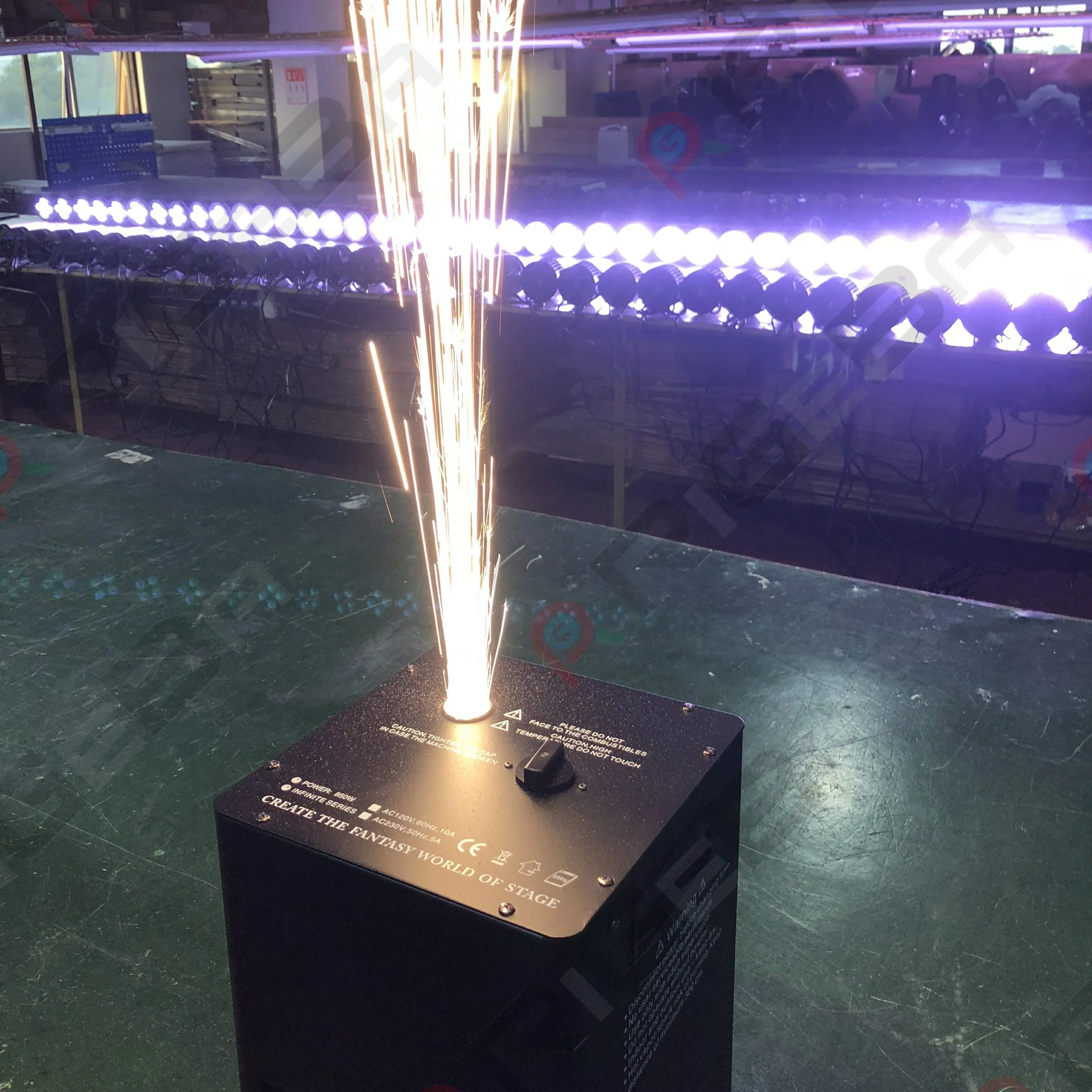 

New fashion DMX remote control 600w cold firework Spark spray flame hine for party car show stage effect