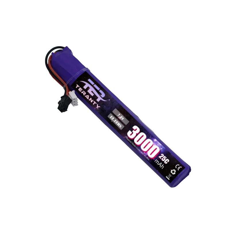 7.4V 3000mAh LiPo Battery with Small Tamiya Deans T Connector 2S For Electric Toys Water Bullet Gun Battery Parts Accessories