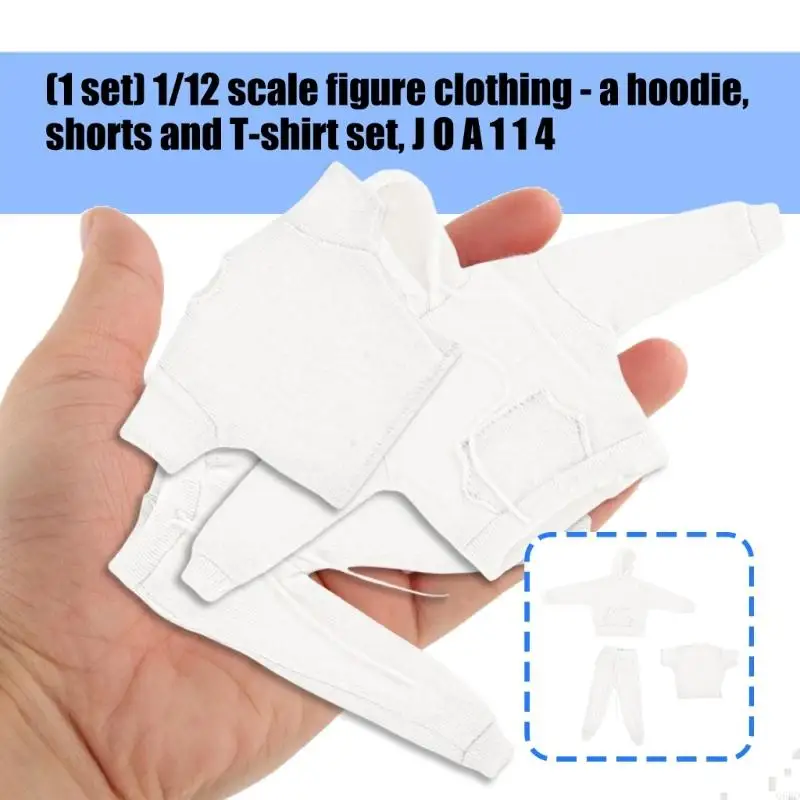 

Подробный наряд из 3 предметов для фигурки солдата 1/12 с капюшоном, верхними брюками и футболками для показа фигурки куклы,