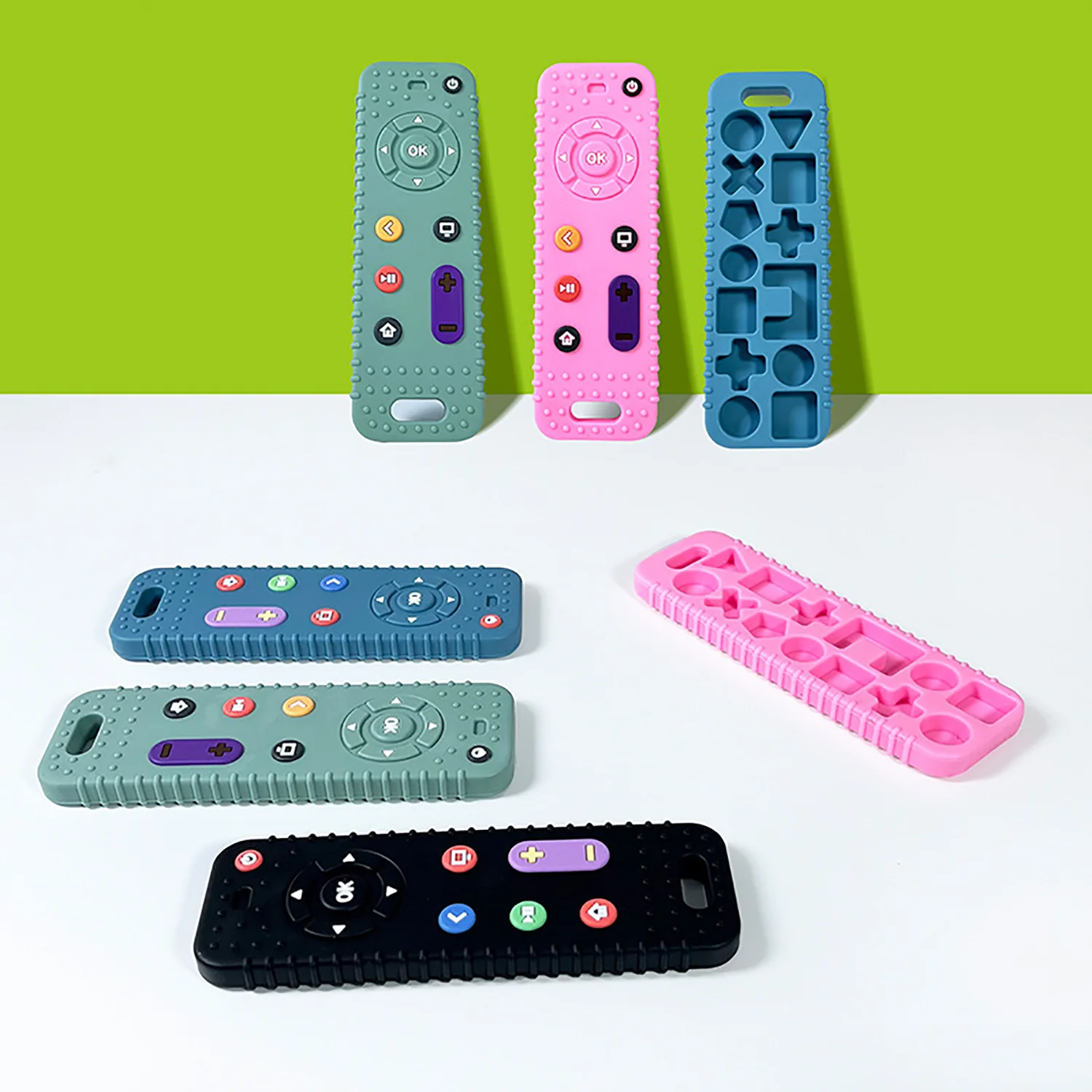 Baby Silikon Schleif stab Simulation Fernbedienung, Zahnen Mund, Anti Essen Hand Zahnen Spielzeug