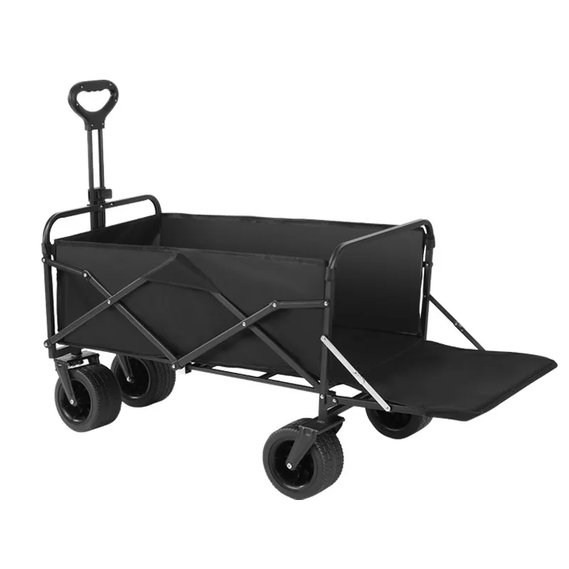 

Movable folding trolley, camp picnic cart