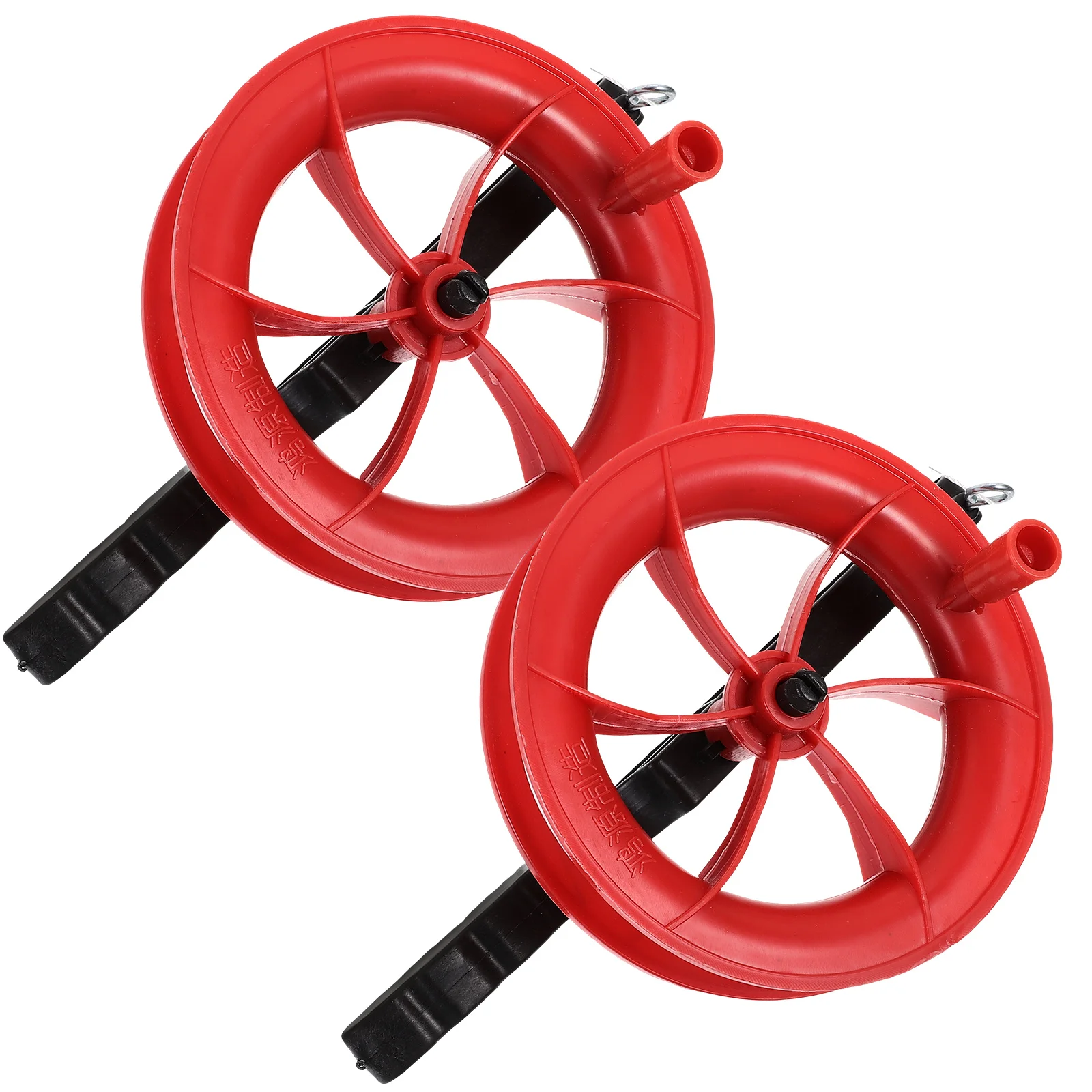 2 Pcs Kite Line Wheel Outdoor Sports Tool Accessories String Reel Winder Winding Red