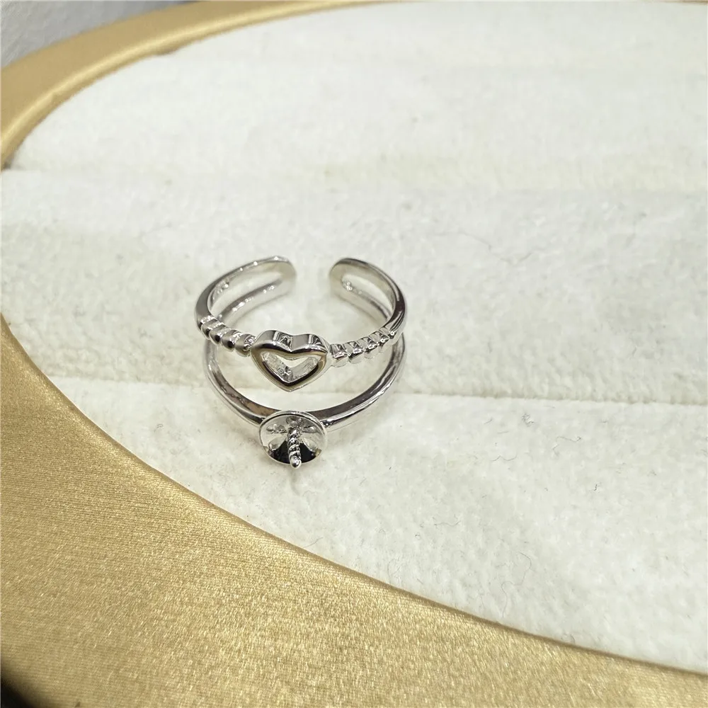 

【18K Gold Plated Adjustable Ring Setting】DIY Pearl Mount Jewelry Base, Bead Setting Tool for Handmade Rings, Craft Supplies