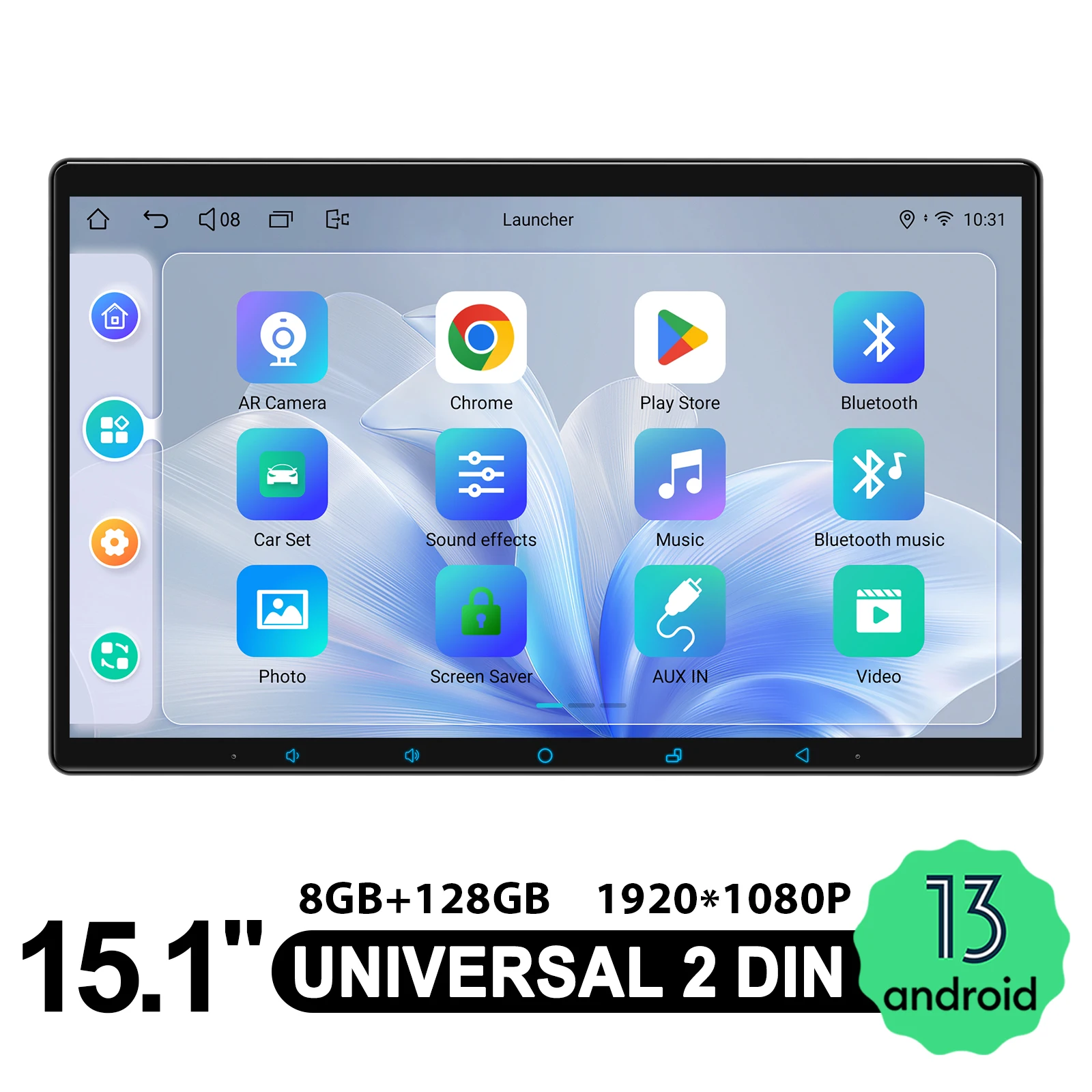 Joying 11.6" 13.3" 15.1" Universele Dubbele 2 Din Android Auto Radio Stereo Multimedia Speler Met Draadloze Carplay/Android Auto