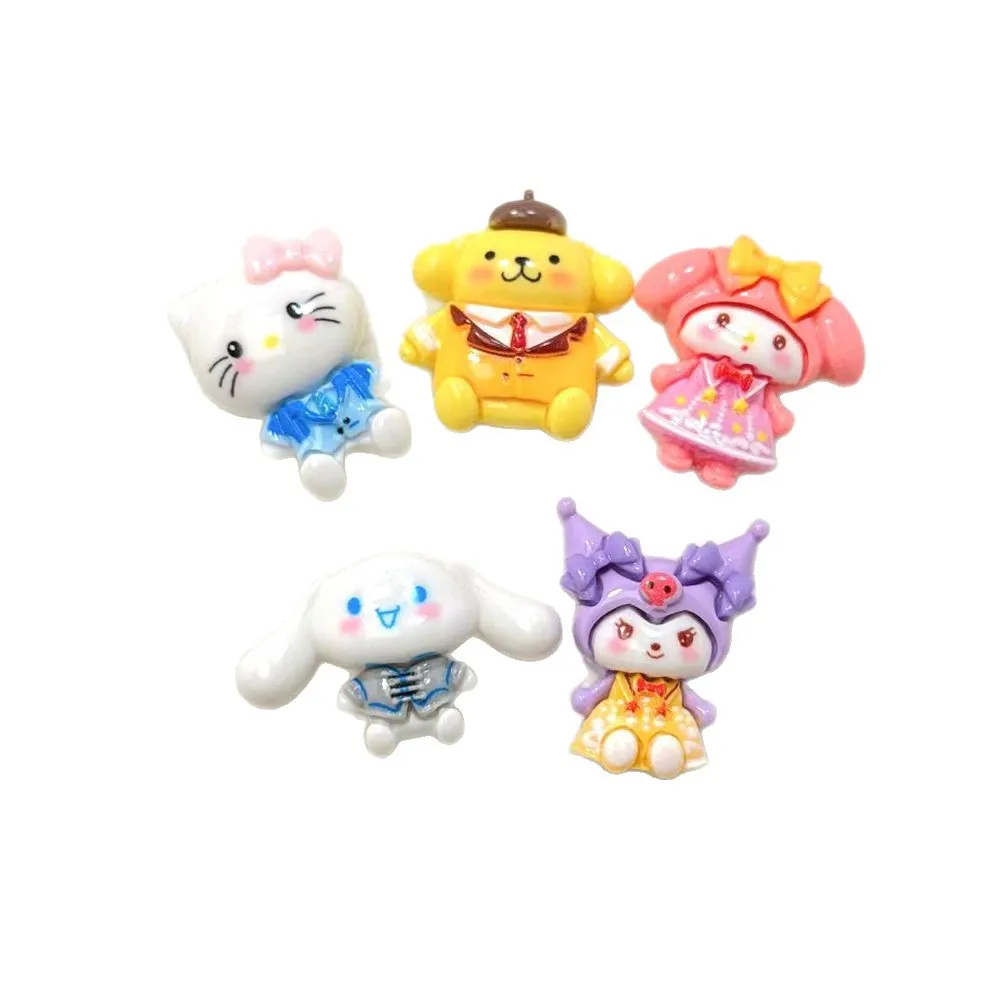 Miniso Kawaii التسلق الحيوان الراتنج كابوشون DIY بها بنفسك الحديثة جراب هاتف الديكور صنع المجوهرات لوازم الحرفية الملحقات ​ ​