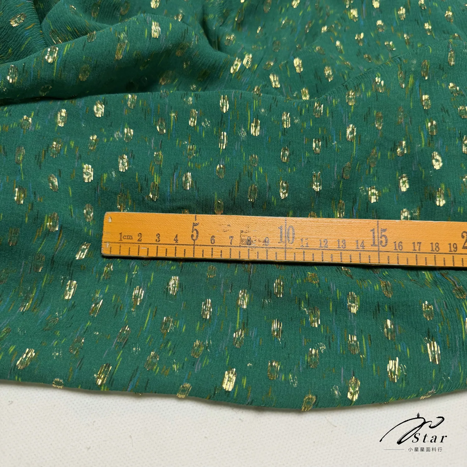 Silk Green Polka Dot Woven Cut Silk Smooth Crepe Fabric Slightly Transparent Ancient Chinese Clothing Dress Silk Satin Fabric