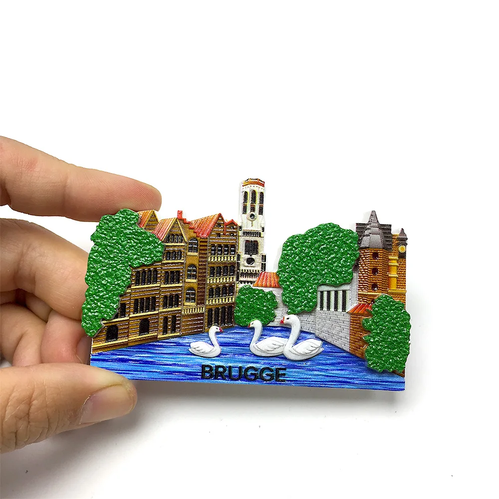 

3D Belgium Bruges Fridge Magnets, Cute Decorative Refrigerator Magnets, Super Strong Magnets for Kitchen & Room