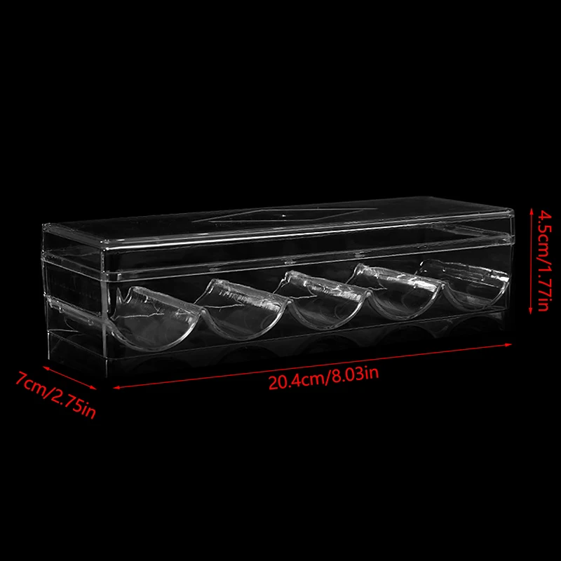 

NEW Durable Clear Acrylic Poker Chips Tray 100 Chips Case Box Holder Collectibles Craft