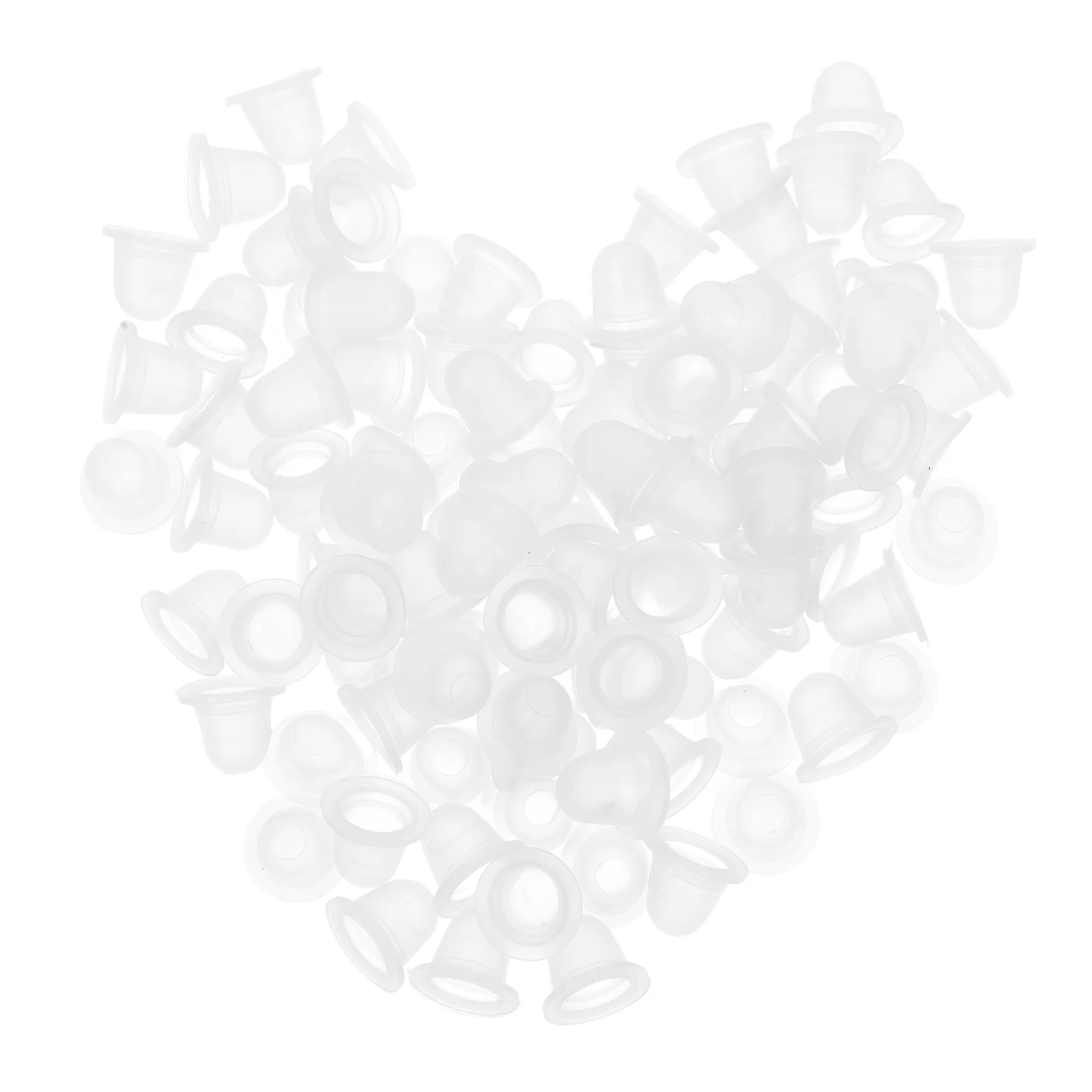 

100Pcs Cups Silicone Ink Caps for Tattoo Eyelash Extension Reusable Or Disposable Artist
