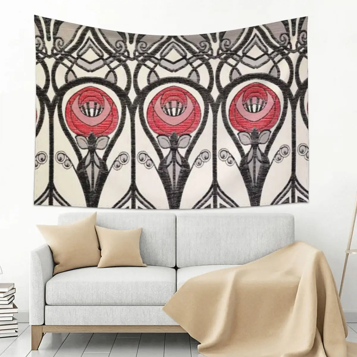 

charles rennie mackintosh Tapestry Decoration Wall Room Decorating Aesthetic Home Decorations Tapestry