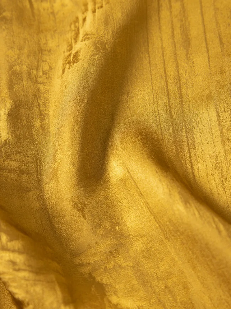 سراويل مستقيمة جديدة لخريف 2025 للسيدات باللون الأصفر والزنجبيل 100% من حرير التوت الطبيعي والجاكار والساتان متعددة الاستخدامات وصديقة للبشرة