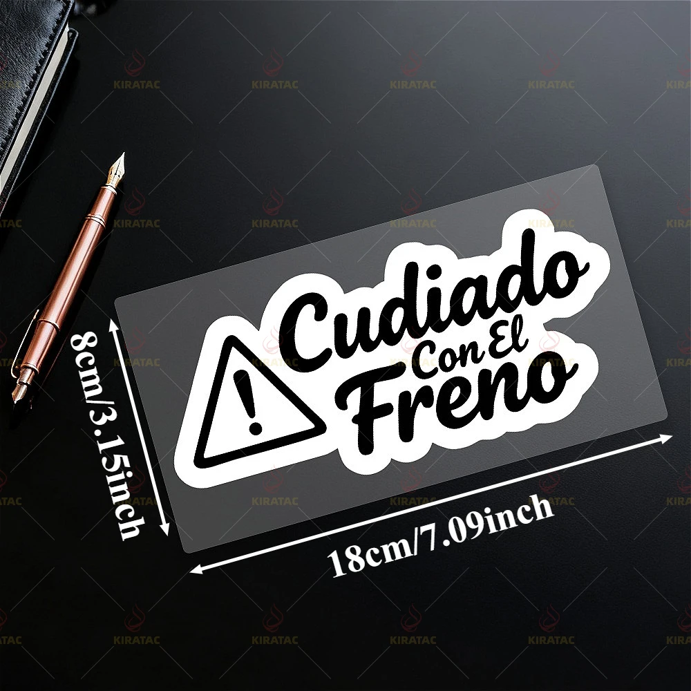 Spanish Warning Quote Vinyl Decal Waterproof Motorcycle Sticker for Windshield Fairing Tank Car Window Scooter