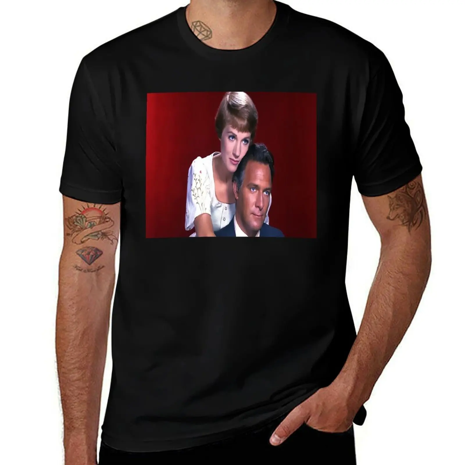 Christopher Plummer With Julie Andrews T-Shirt Classic Basic Casual T-Shirt