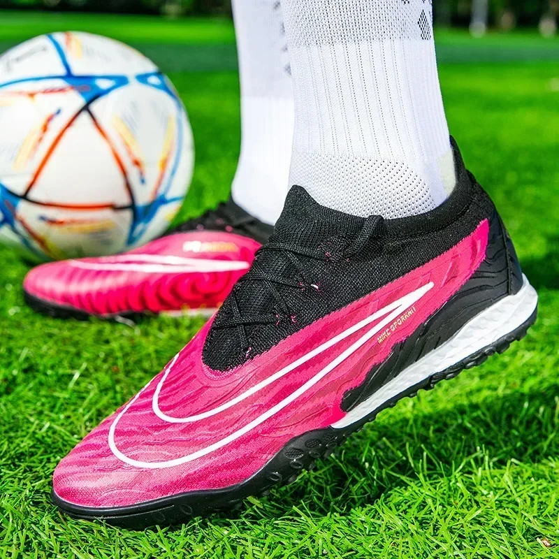 

Men Soccer Shoes Sport Training Breathable Football Boots Adult Kids TF/FG Outdoor Cleats Grass Drop Shipping Match Sneakers