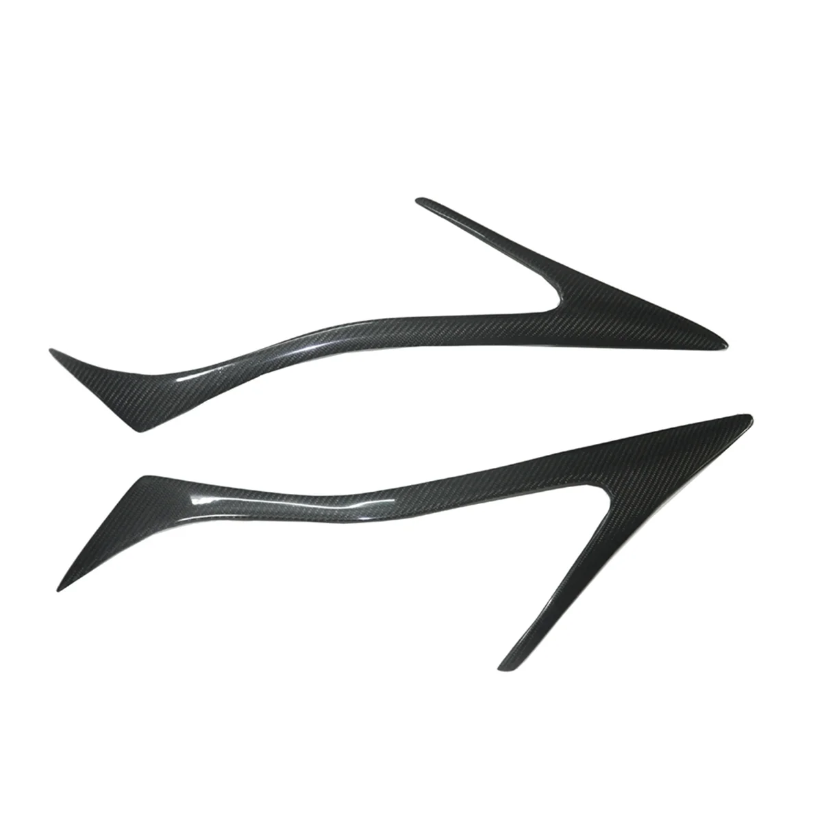 Real Carbon Fiber Eyelids Eyebrows Lids Headlight Trim Covers for 2010-2019