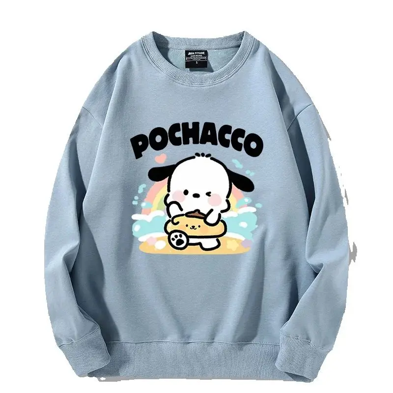 

Модный свитшот Sanrio с персонажем Помпом Пурин, осенняя коллекция 2026, для девочек, повседневный пуловер, сохраняющий тепло, парный образ, корейские подарки