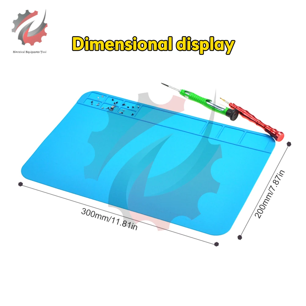 30X20cm Soldering Mat Antistatic Heat Resistant Insulation Work Mat Soldering Station Silicone Repair Pad Maintenance Platform