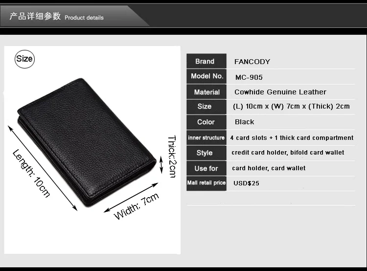 Luxury Fashion Genuine Leather card Wallets men credit holders women &ID male organizer Business