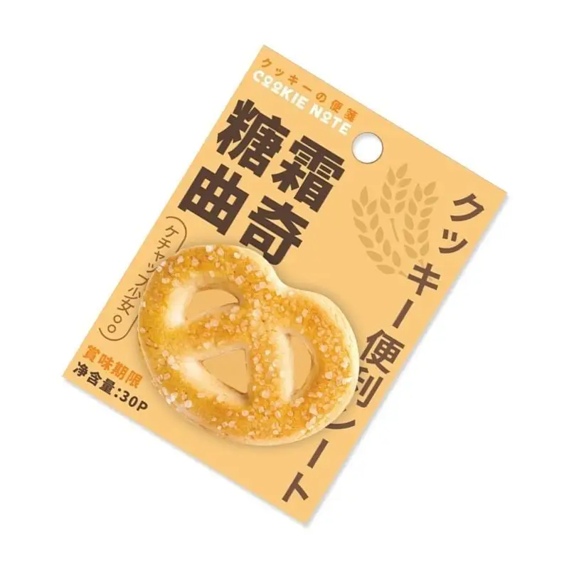 

Biscuit Cookie Notes Paper 30Sheets Adheive Notes Paper Pocket Notepads
